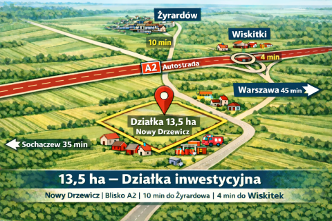 Sprzedaż Działka Nowy Drzewicz, pow. żyrardowski