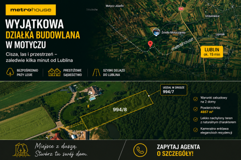 Sprzedaż Działka Motycz, pow. lubelski